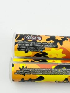 authentic 2g glo gang x runtz pre rolls